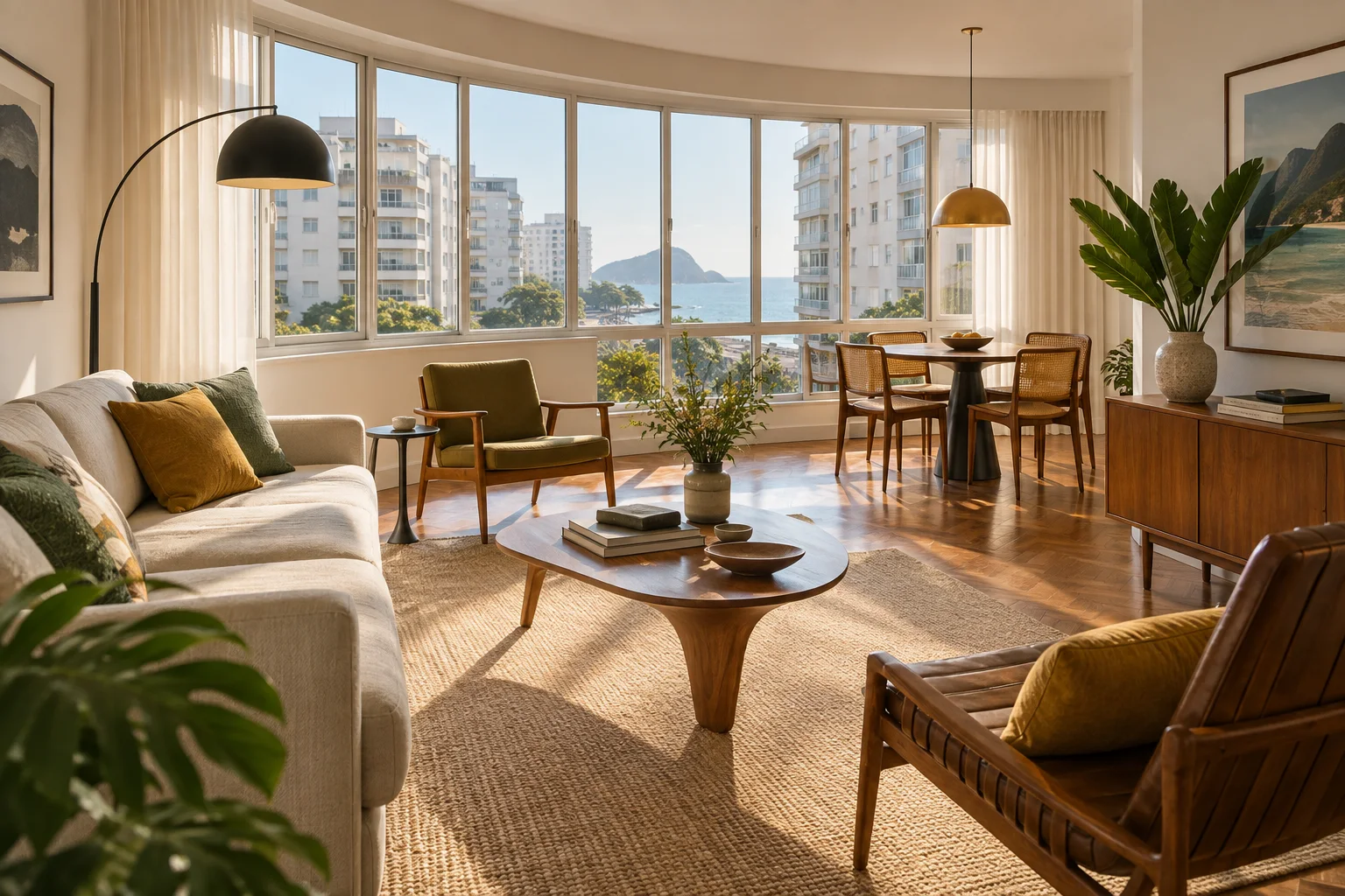 Apartamento solar a uma quadra da praia